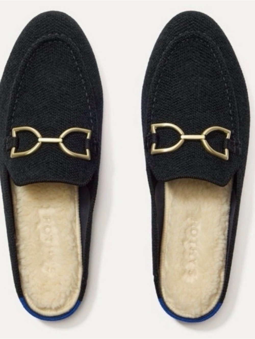Rothy's Revelvet Cozy Bit Loafer Mule Women's 8 Black